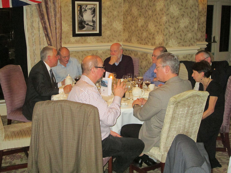 Enjoying the dinner. Photo by Don Hodge